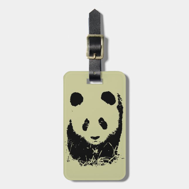 Panda Pop Art Bagagebricka (Vertikal Framsida)