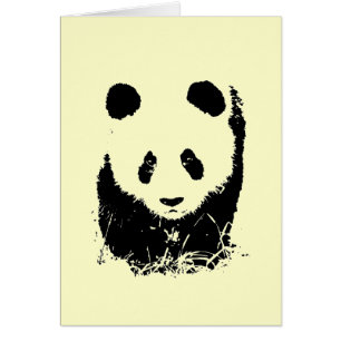 Panda Pop Art Hälsningskort