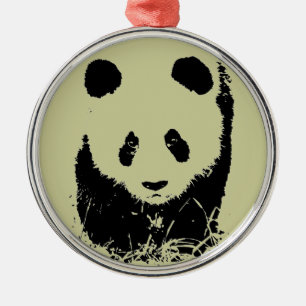 Panda Pop Art Julgransprydnad Metall