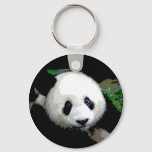 Panda Pop Art Nyckelring