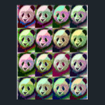 Panda Pop Art Poster<br><div class="desc">Panda Pop Art by Artwright,  2014.</div>