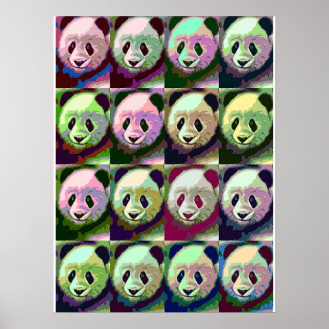 Panda Pop Art Poster (Framsidan)