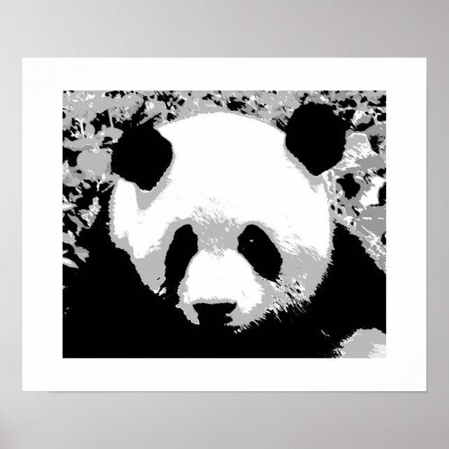 Panda Pop Art Poster Skriv ut - Panda Poster (Framsidan)