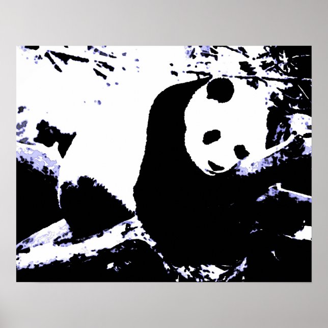 Panda Poster utskrifter - Panda Spipande Poster (Framsidan)