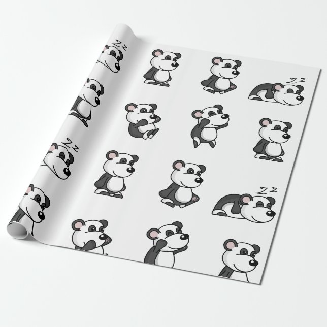 panda presentpapper (Utrullad)