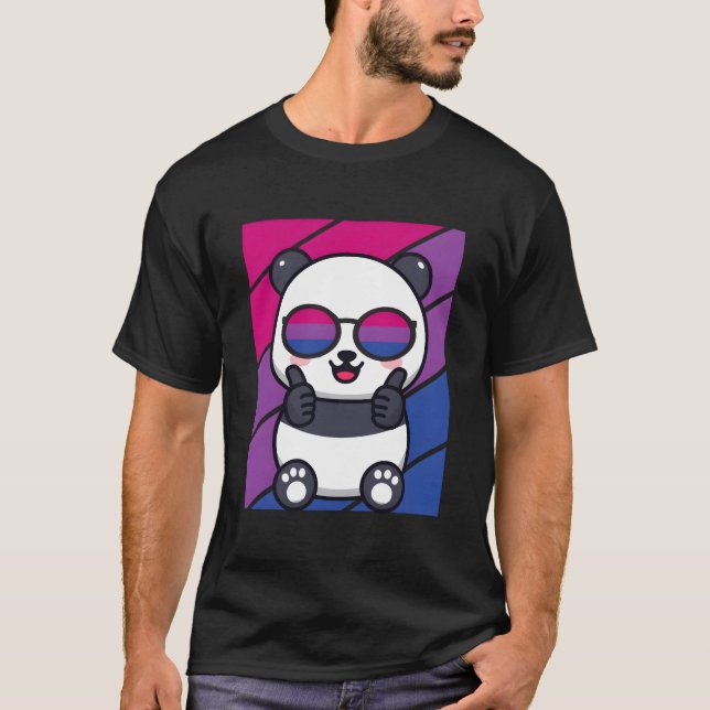 Panda Pride Biual Flag Lgbtq Proud Ally Pride Supp T Shirt (Framsida)