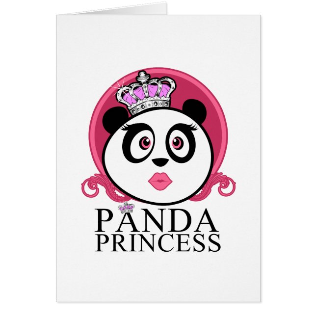 Panda Princess Hälsningskort (Framsidan)