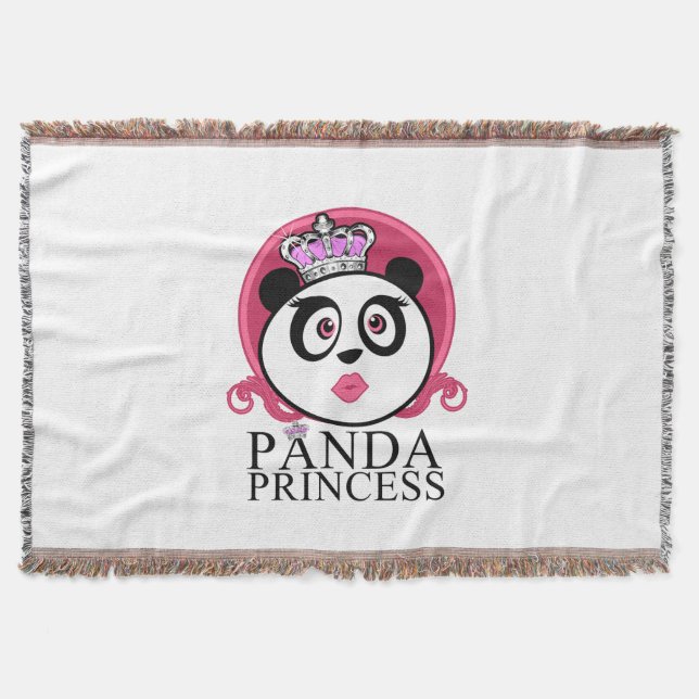 Panda prinsessa Söt panda drottning Filt (Framsidan)