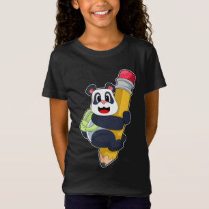 Panda Pupil Pencil T Shirt