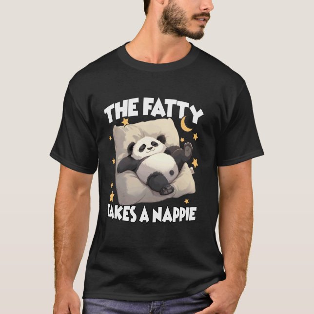 Panda Pyjamahid - Perfekt för sena risare & sömnig T Shirt (Framsida)