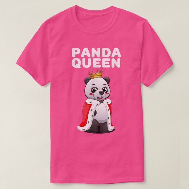 Panda Queen Girls Panda Tshirt Womens Panda T Shirt (Design framsida)