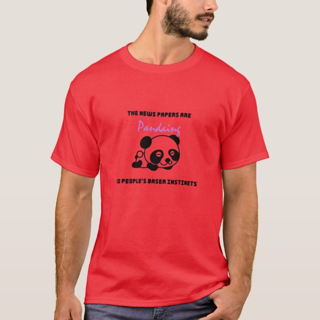 Panda quotes retro t shirt (Framsida)