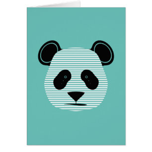 panda rand hälsningskort