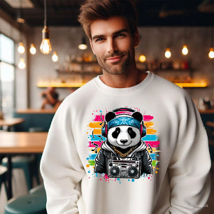 Panda Rapper Lång Ärmad Tröja