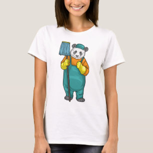 Panda Rengöringsmoppe Rengöring T Shirt