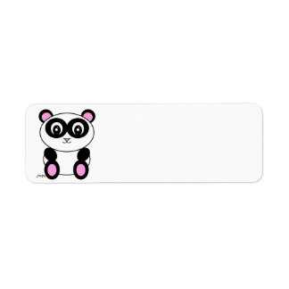 Panda Returadress Etikett