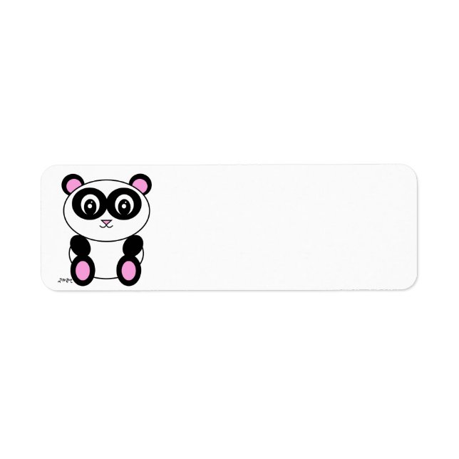 Panda Returadress Etikett (Framsidan)