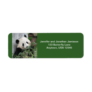 Panda-Returetiketter, Grönt Returadress Etikett