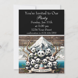 Panda-rific Birthday Bash Inbjudningar