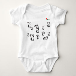 Panda-rific Cuteness Baby Bodykostym T Shirt