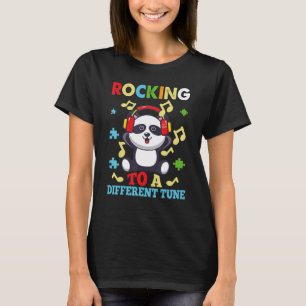 Panda Rocking to a other Tune Autism Awareness T Shirt