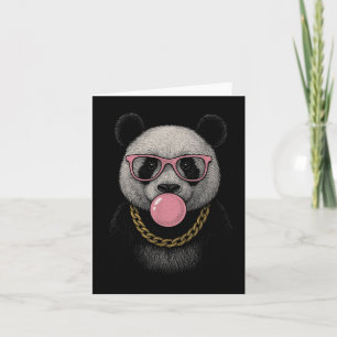 Panda Rosa Bubble Gum Gifts Manar Kids Women Funny Kort