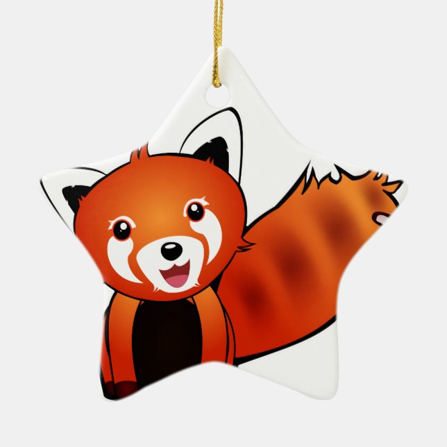 Panda Rouge Julgransprydnad Keramik (Framsidan)