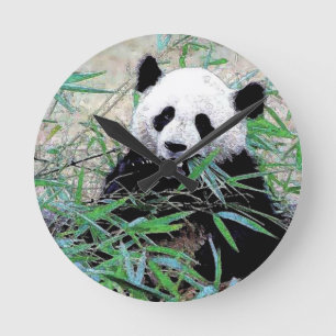 Panda Rund Klocka