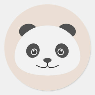 Panda Runt Klistermärke