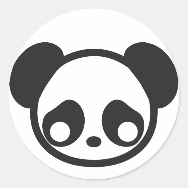 Panda Runt Klistermärke (Framsida)