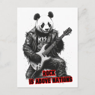 Panda säger: Rock är ovanför Nationer på en Helg Vykort
