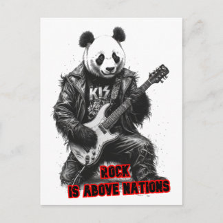Panda säger: Rock är ovanför Nationer på en Helg Vykort