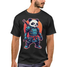 Panda Samurai Robot Stil Unik Cyberpunk Animal