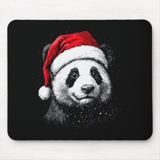 Panda Santa Hat Funny Panda Lovers Christmas Xmas  Musmatta (Framsidan)