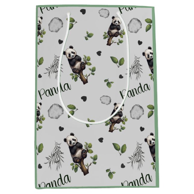 Panda Seamless Mönster Baby Blanket (Framsidan)