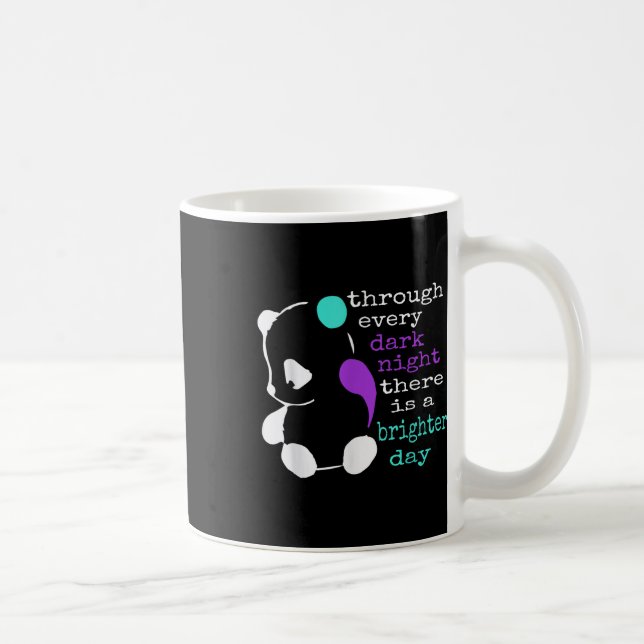 Panda Semiolon Gift Suicide Prevention Awareness Kaffemugg (Höger)