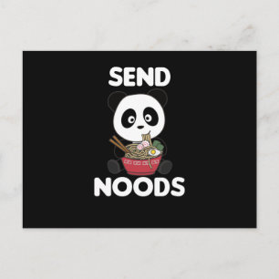 Panda Send Noods Ramen Cute Kawaii Noodle Vykort