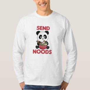 Panda Send Noods Ramen Cute Kawaii Noodles Pandas T Shirt