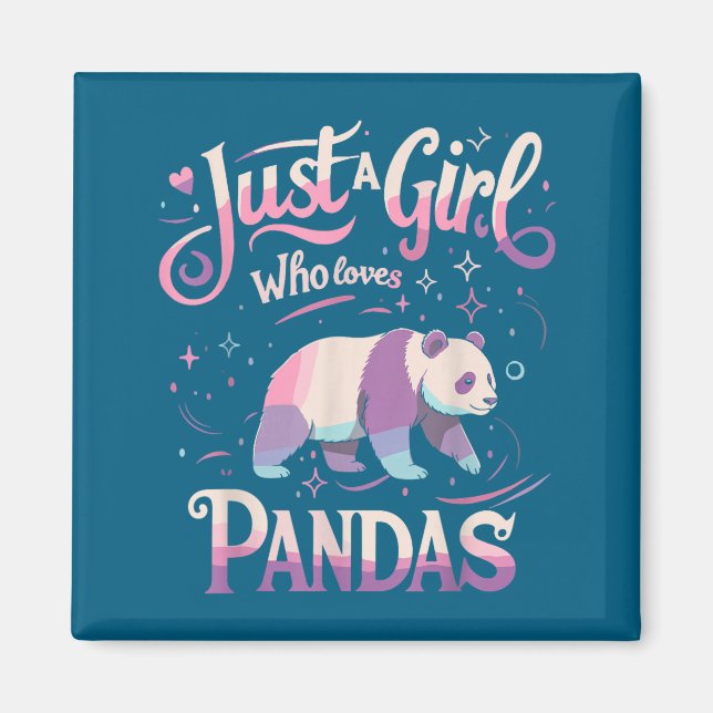 Panda Shirt Women Men Cute Funny  Magnet (Framsidan)
