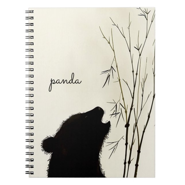 Panda Silhouette Anteckningsbok (Framsidan)