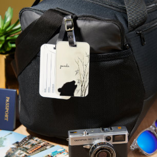 Panda Silhouette Bagagebricka