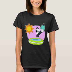 Panda Simning Simbassäng Sommar T Shirt