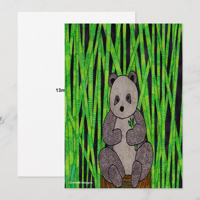 Panda (singel) - Greeting Card Julkort (Fram/baksida)