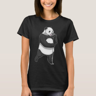 Panda Singer Microphone Music T Shirt