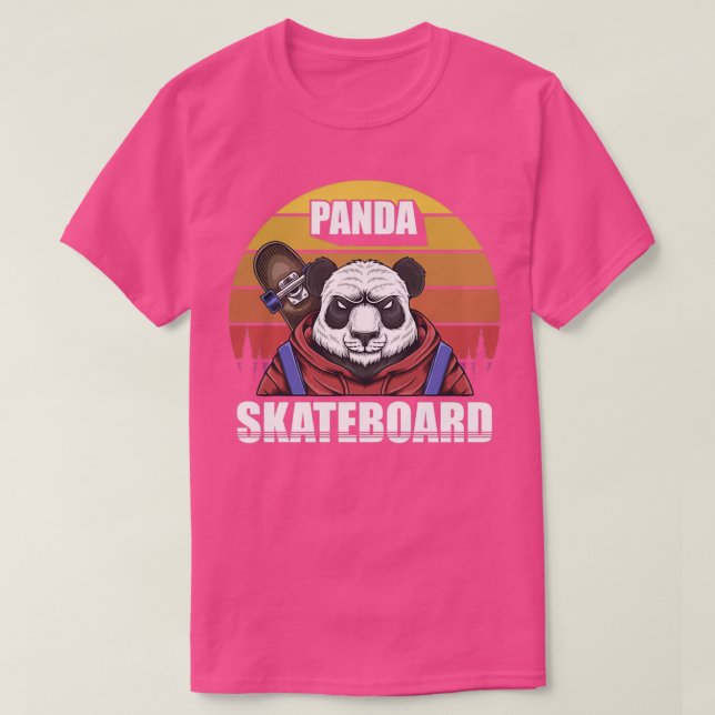 Panda Skateboard T Shirt (Design framsida)