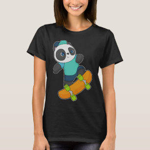 Panda Skater Skateboard T Shirt