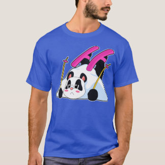 Panda Skier Ski T Shirt