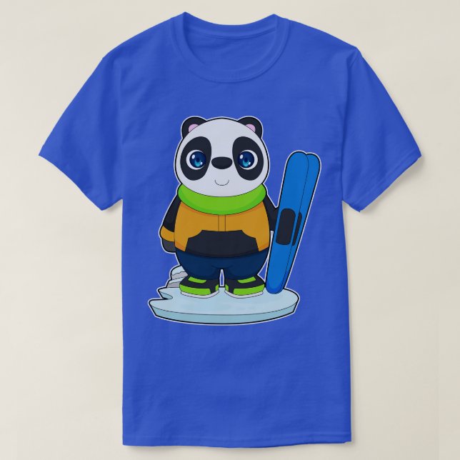 Panda Skier Ski Winter sport T Shirt (Design framsida)