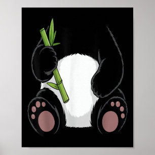 Panda skjorta vuxna barn män kvinnor Panda björn k Poster