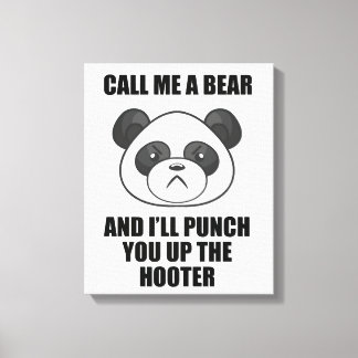 Panda Slår Kanvastryck (Iris Wildthyme)